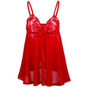NEW Red Lingerie Chemise with Thong Plus Size Lingerie